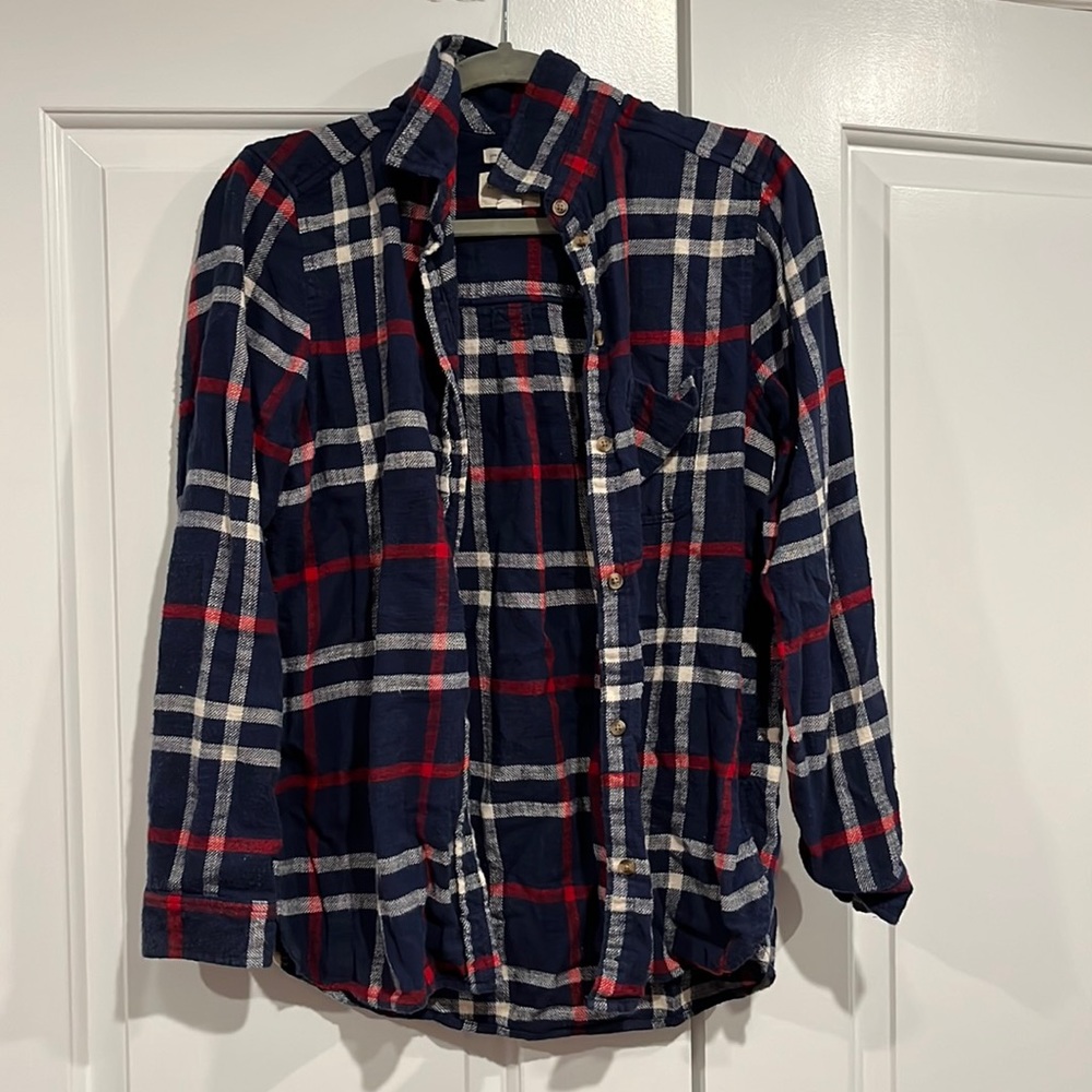 American eagle boyfriend fit flannel size medium